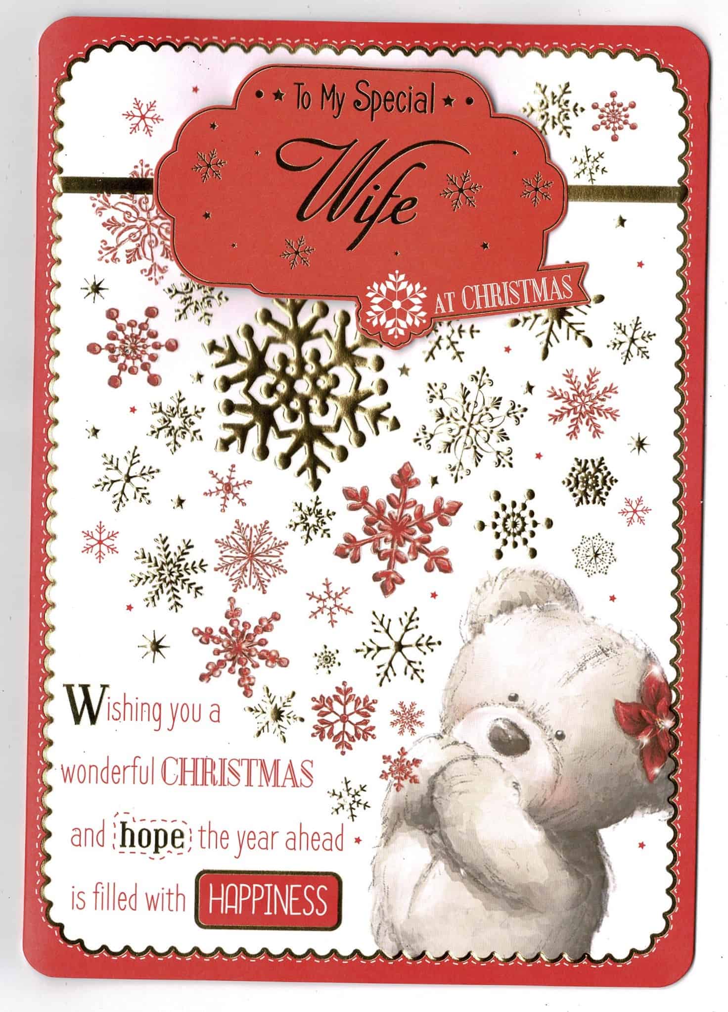 Wife Christmas Card To My Special Wife With Love Gifts Cards
