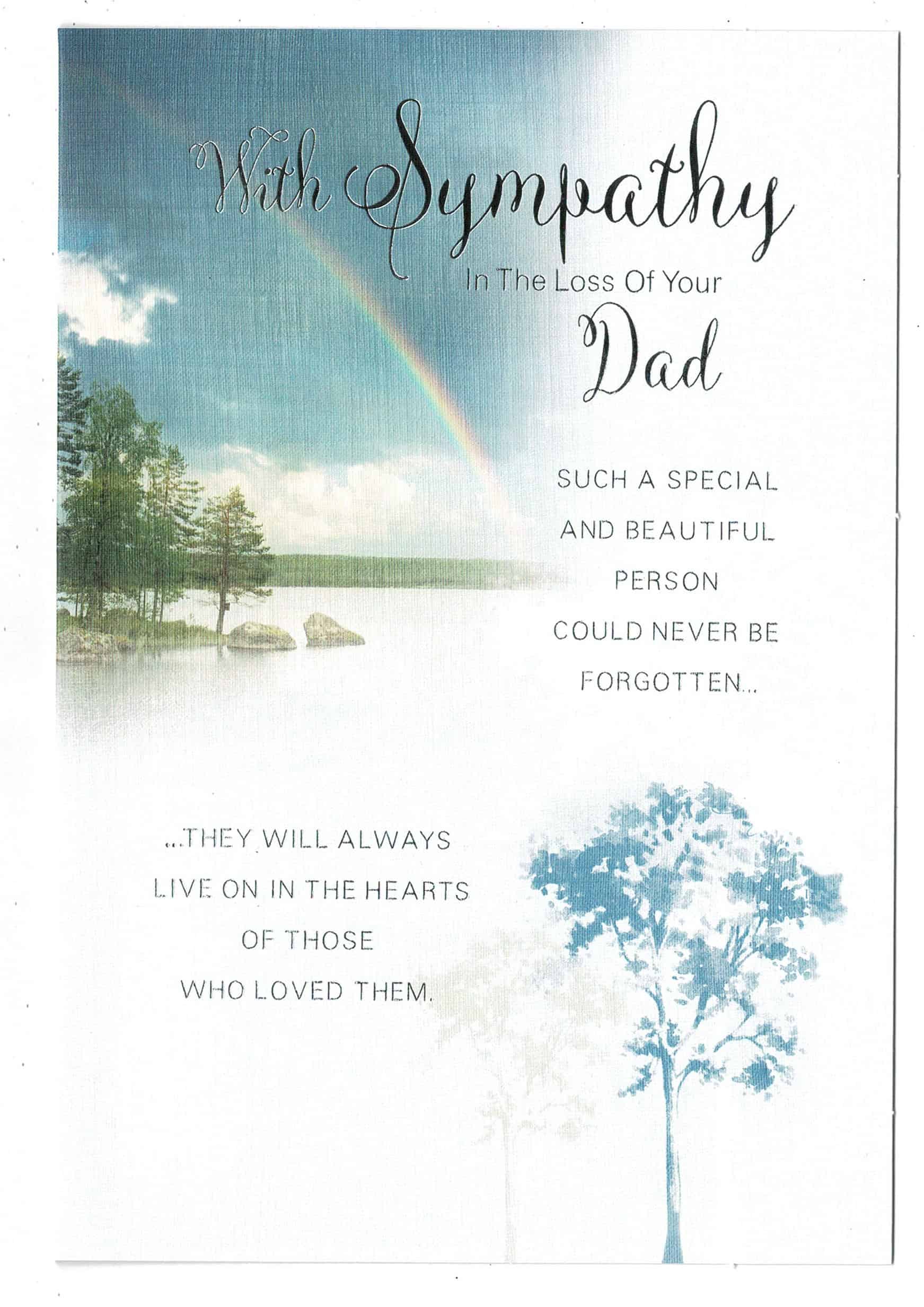 Signing A Sympathy Card For Loss Of Father Sympathy Card