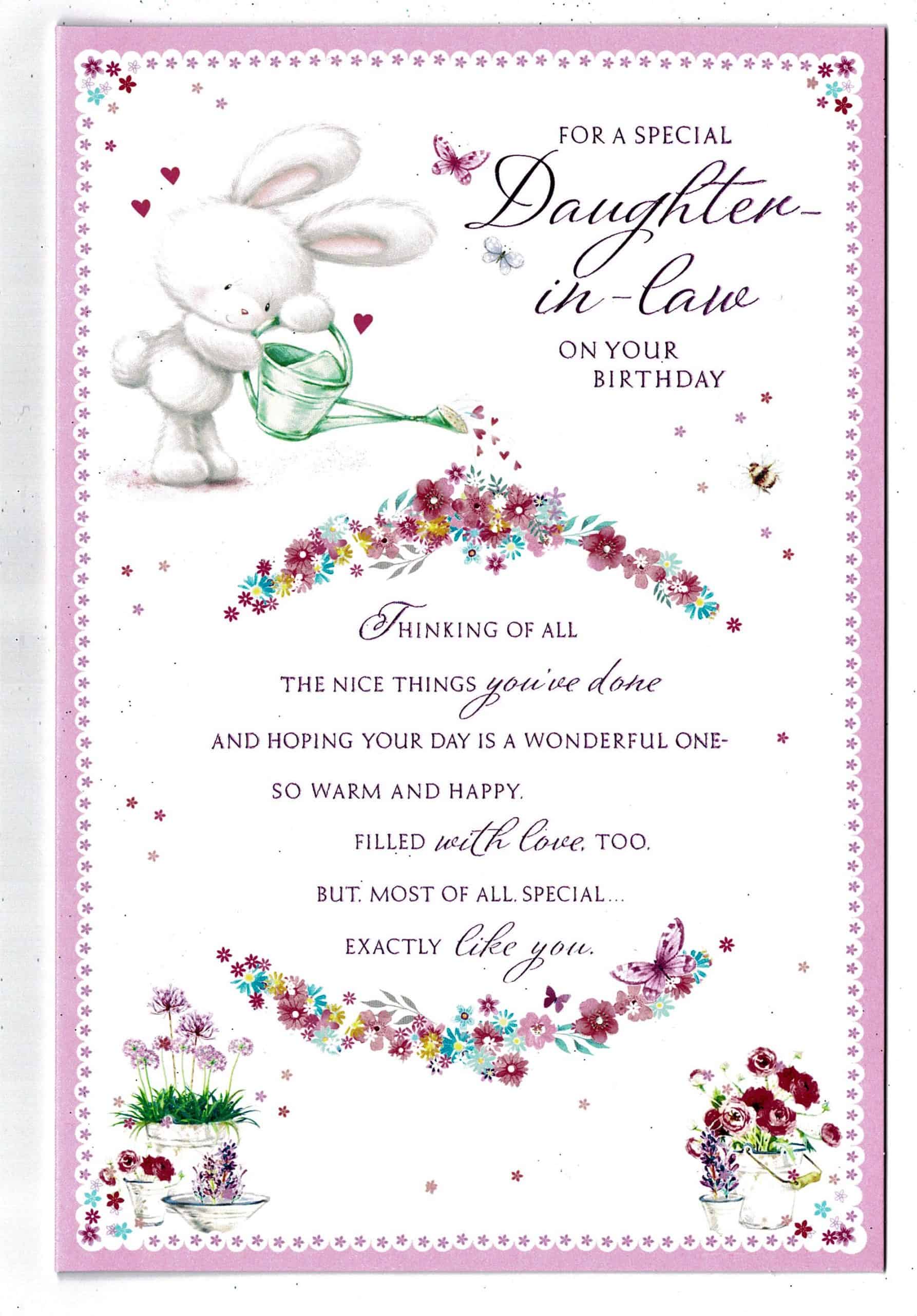 Daughter In Law Birthday Card 'For A Special Daughter In Law On Your ...