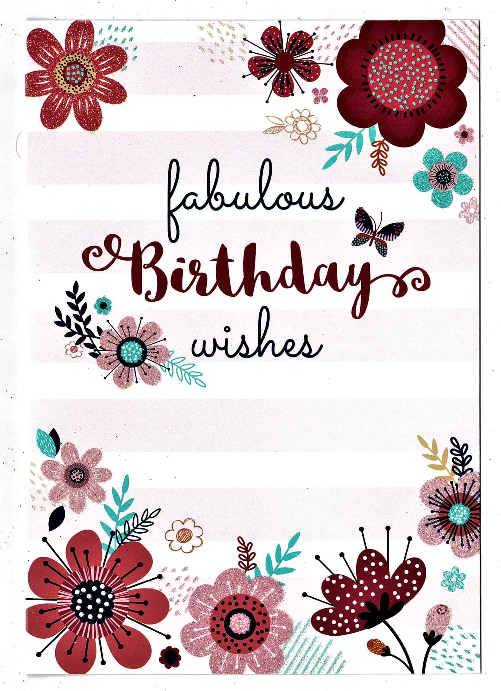 'Fabulous Birthday Wishes' General Female Birthday Card - With Love ...