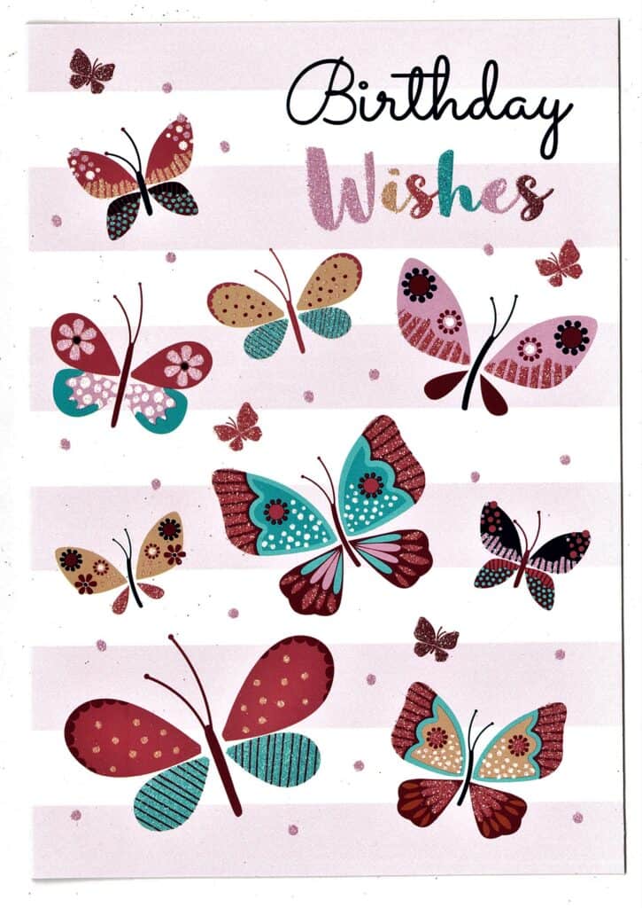 'Birthday Wishes' General Female Birthday Card - With Love Gifts & Cards