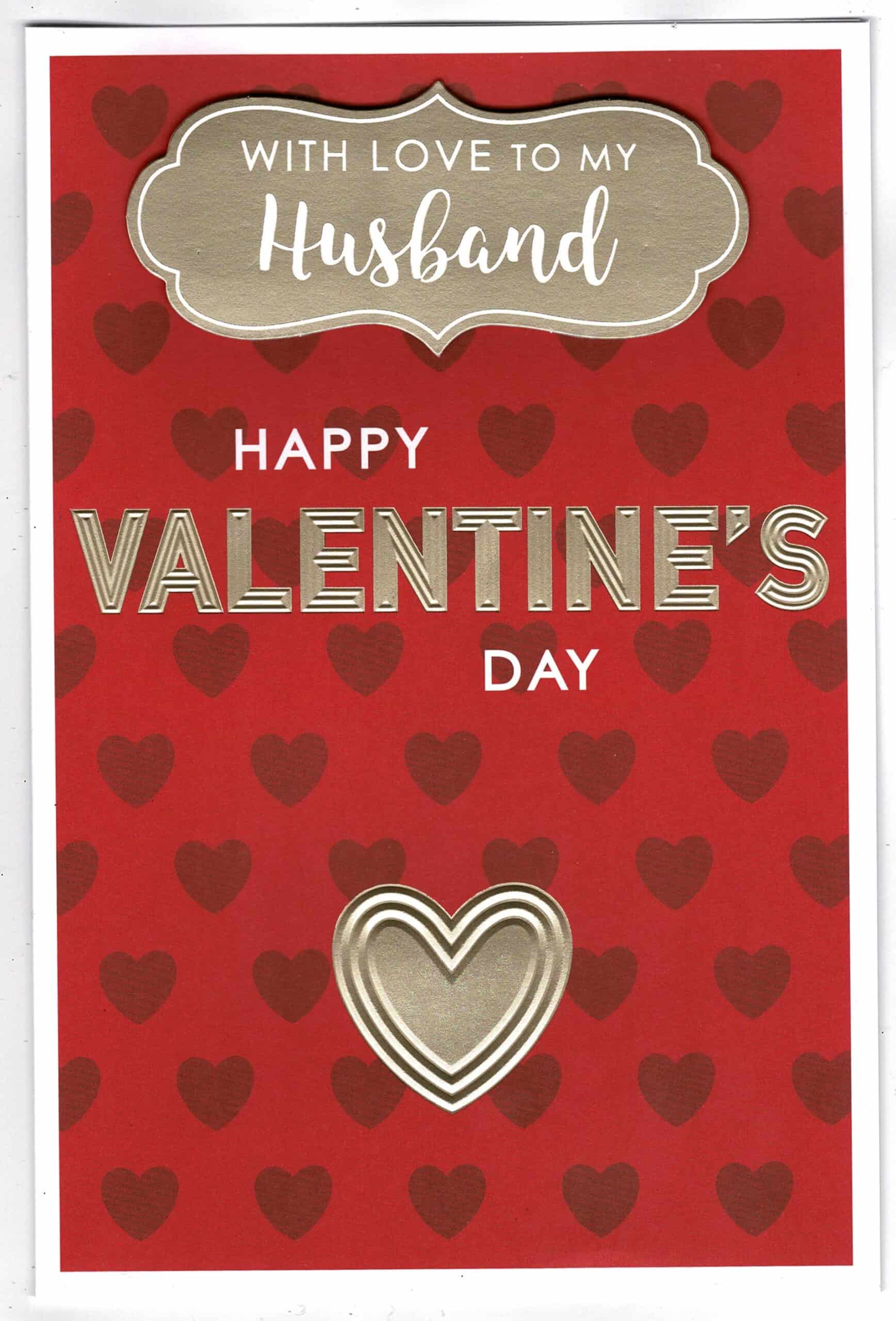 Husband Valentines Card 'With Love To My Husband Happy Valentines Day' 5057912252473 | eBay