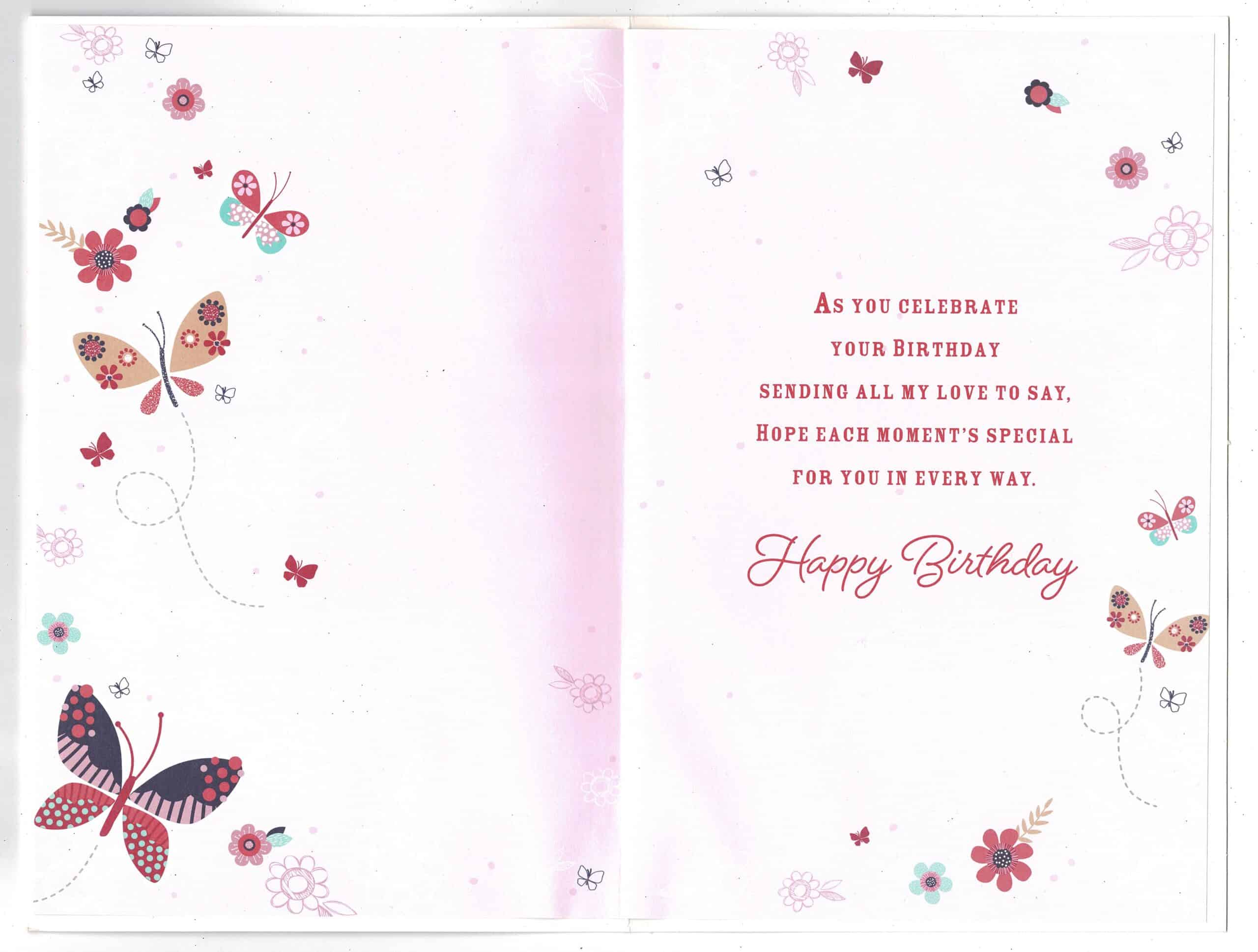 Girlfriend Birthday Card 'To My Wonderful Girlfriend' Large Design ...