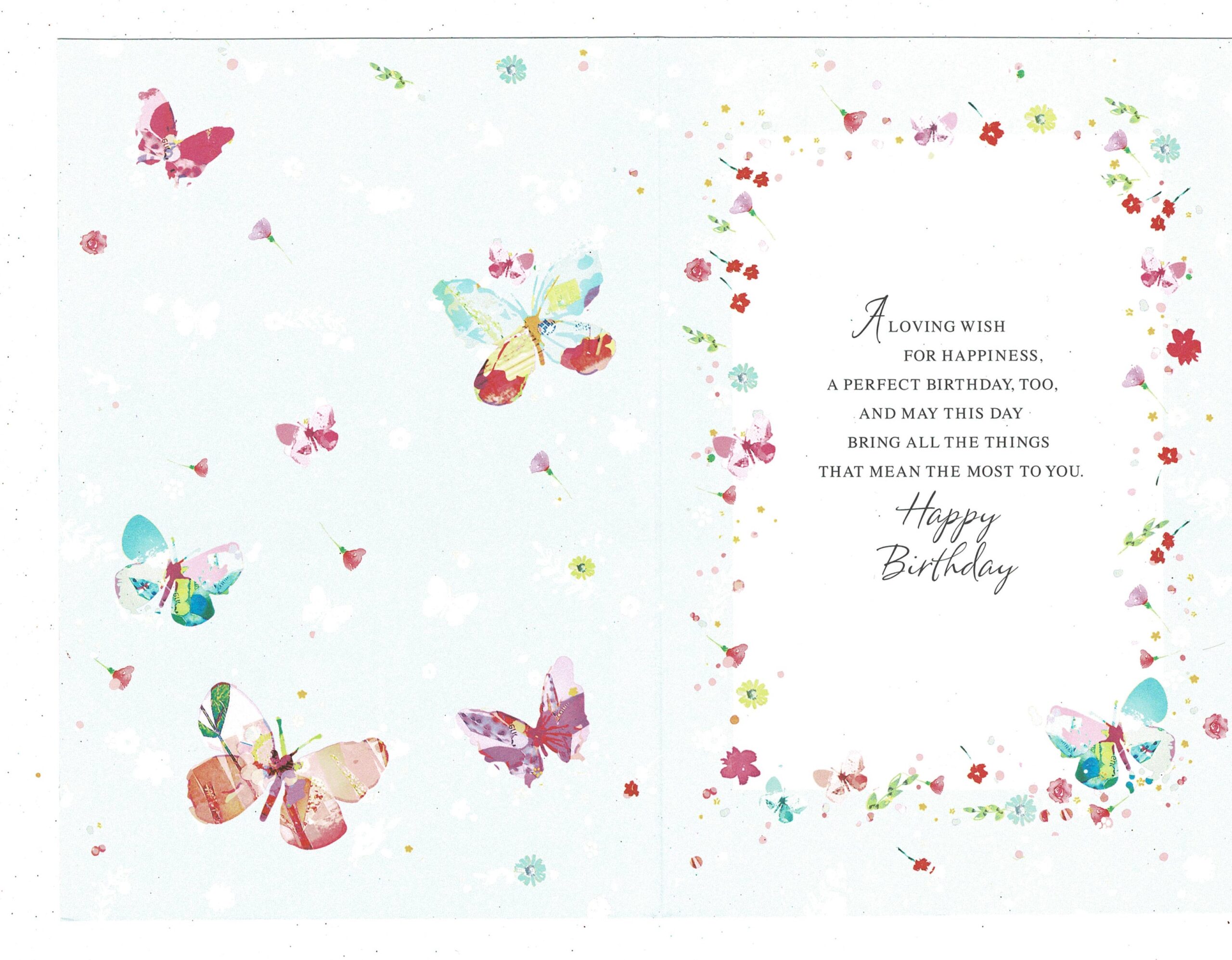 Granddaughter Birthday Card With Butterfly And Sentiment Verse Design ...