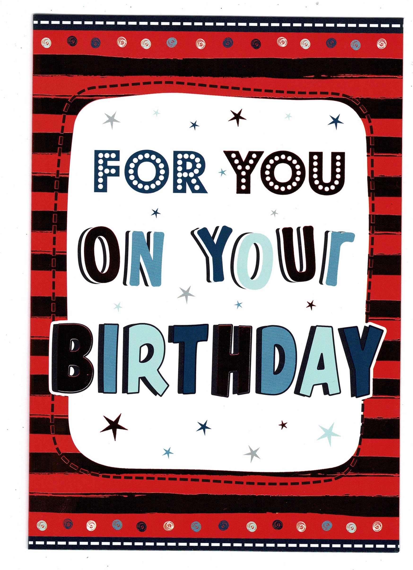'For You On Your Birthday' General Male Birthday Card - With Love Gifts ...