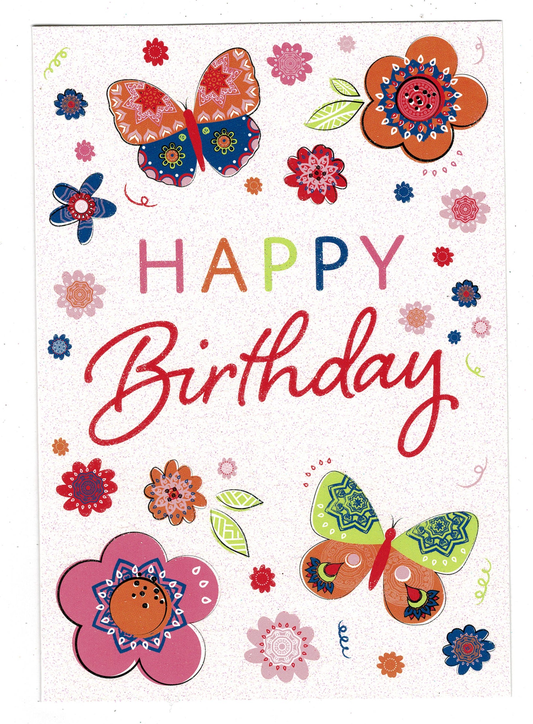 Classic Floral Design General Birthday Card from Hallmark 