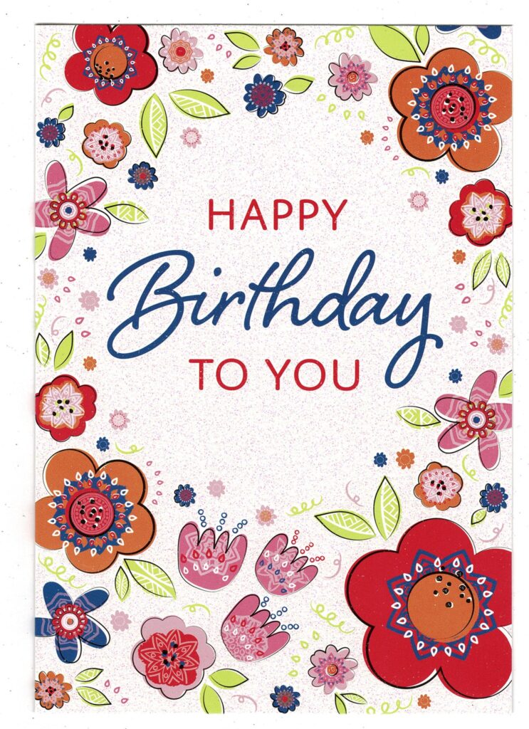 'Happy Birthday To You' General Female Birthday Card With Glitter ...