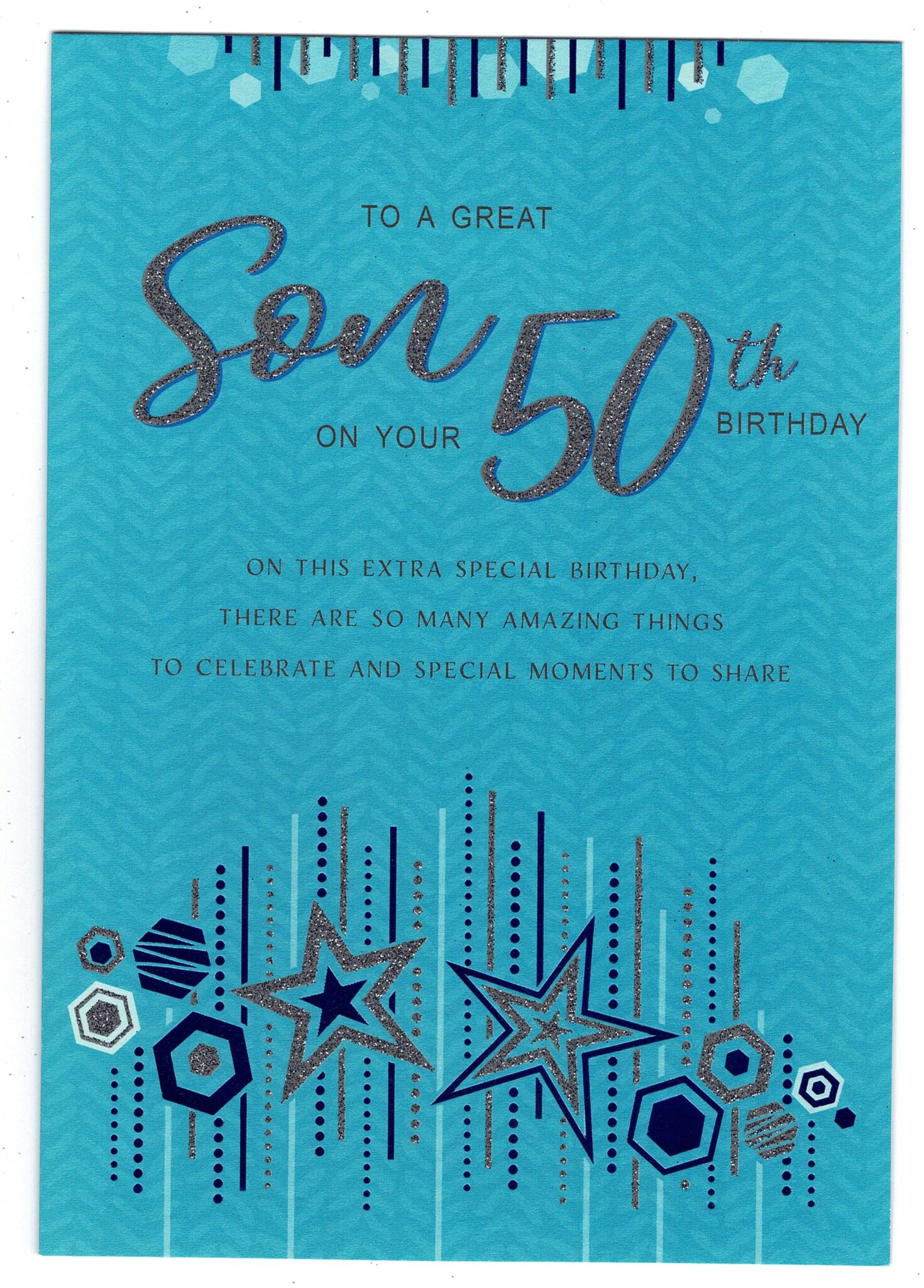 Son 50th Birthday Card 'To A Great Son On Your 50th Birthday' - With