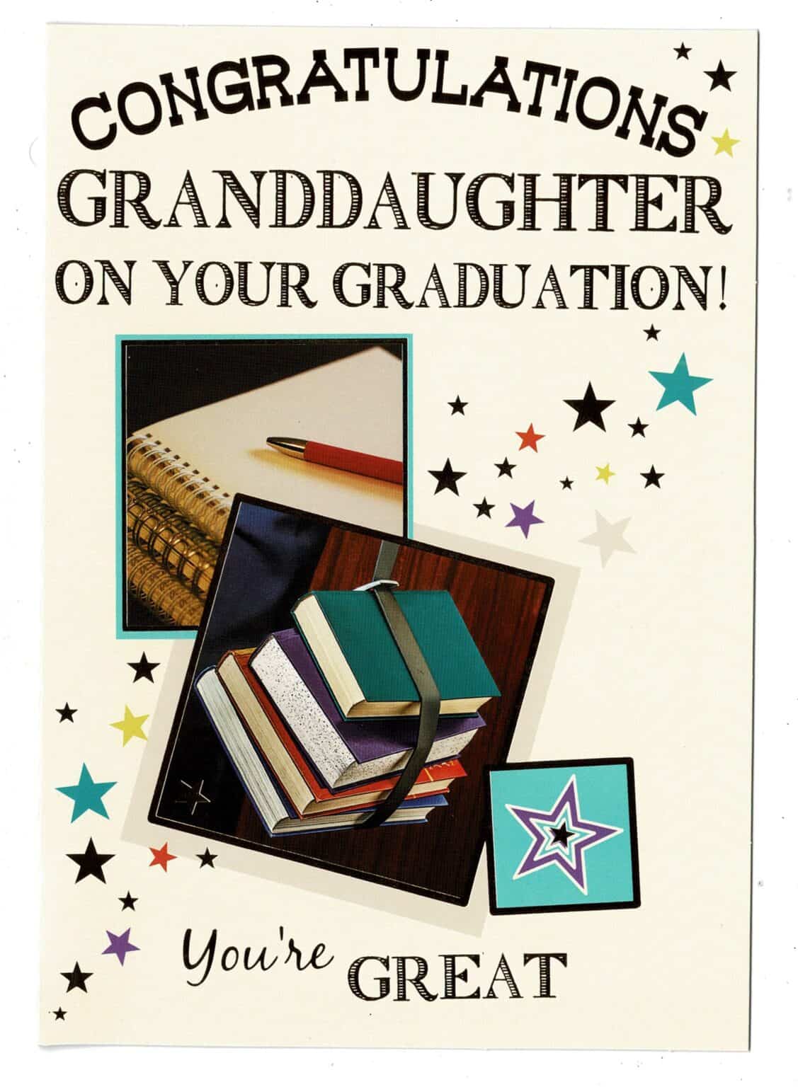 Granddaughter Graduation Card 'Congratulations Granddaughter On Your