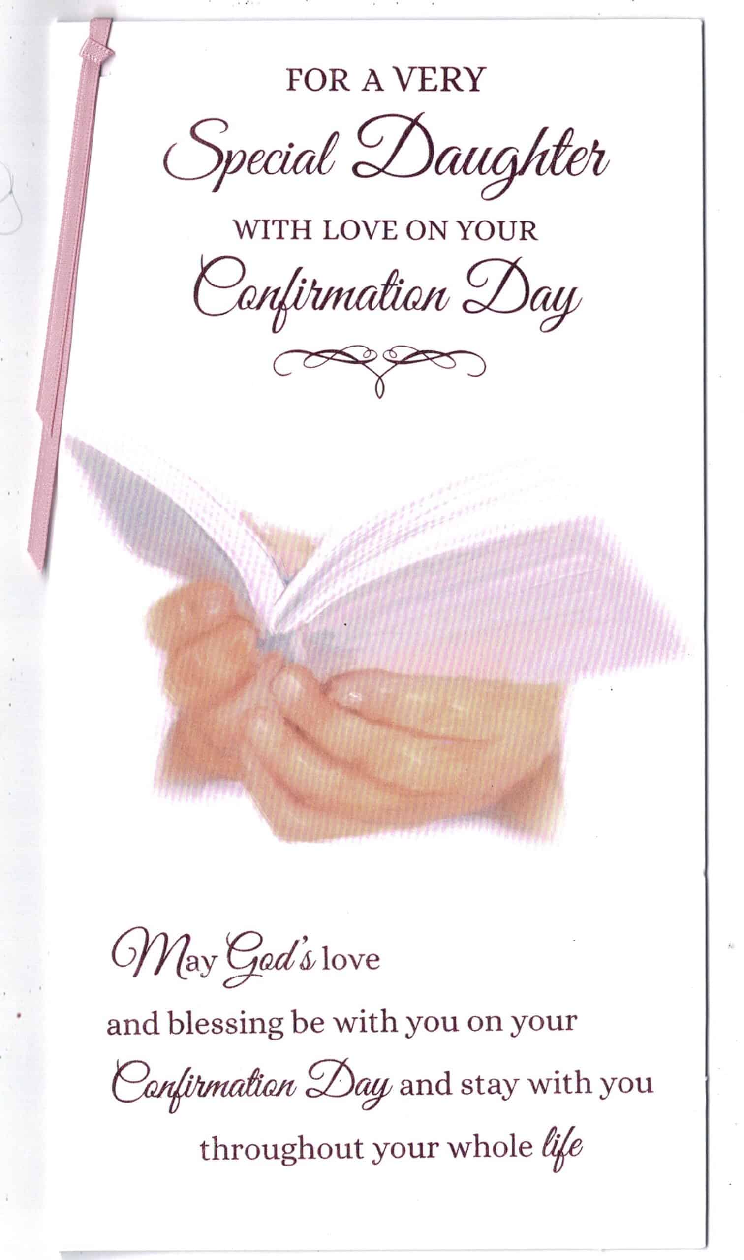 Wonderful Daughter with Love on Your Confirmation ~ Luxury Card for Girl 