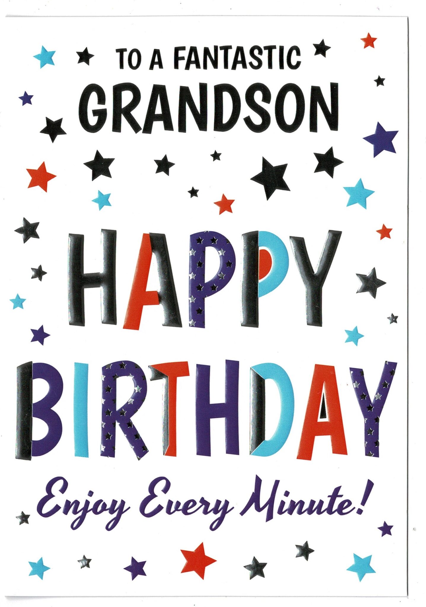 Grandson Birthday Card 'To A Fantastic Grandson Happy Birthday' - With ...