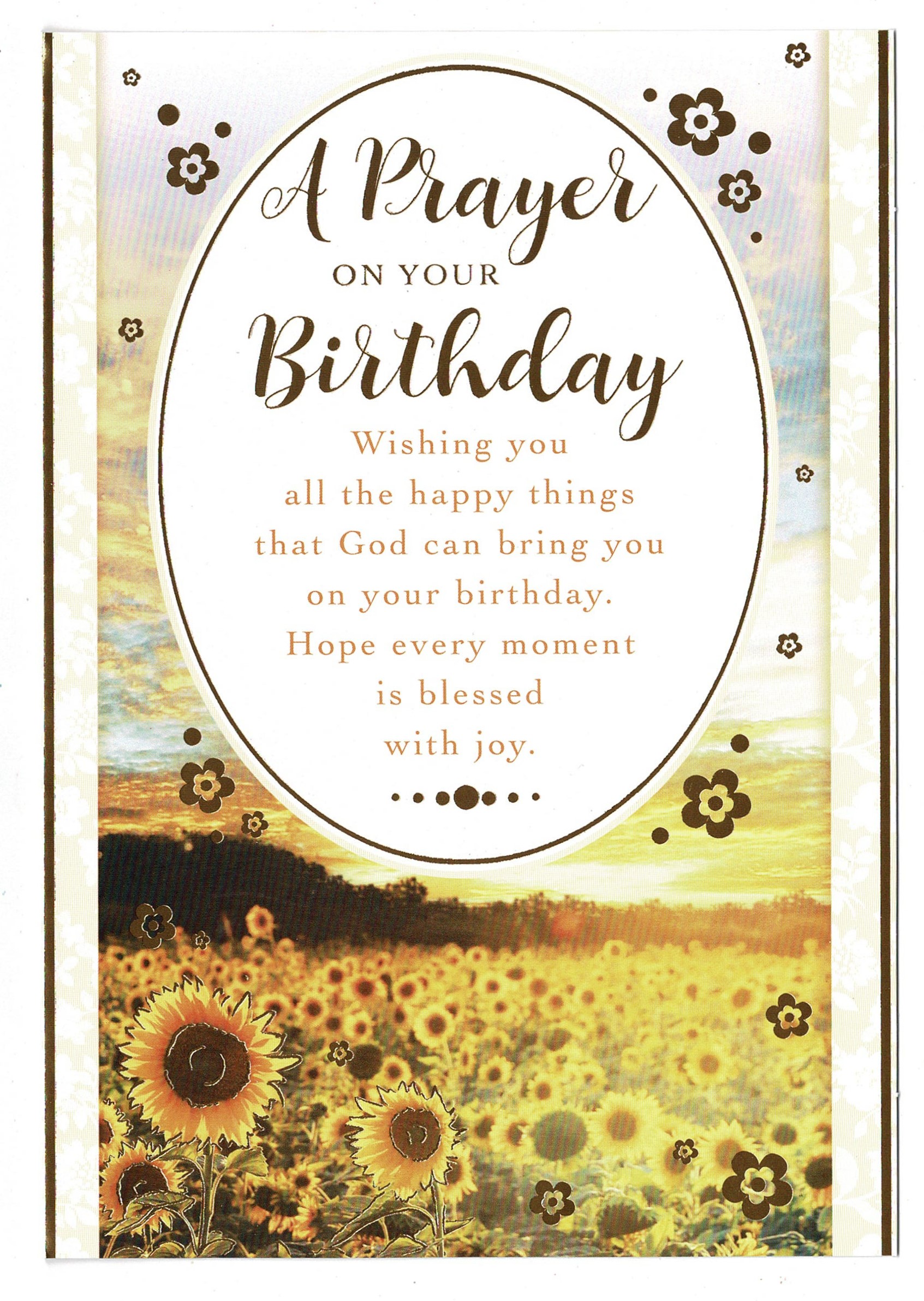 General Birthday Card 'A Prayer On Your Birthday' Religious Birthday ...