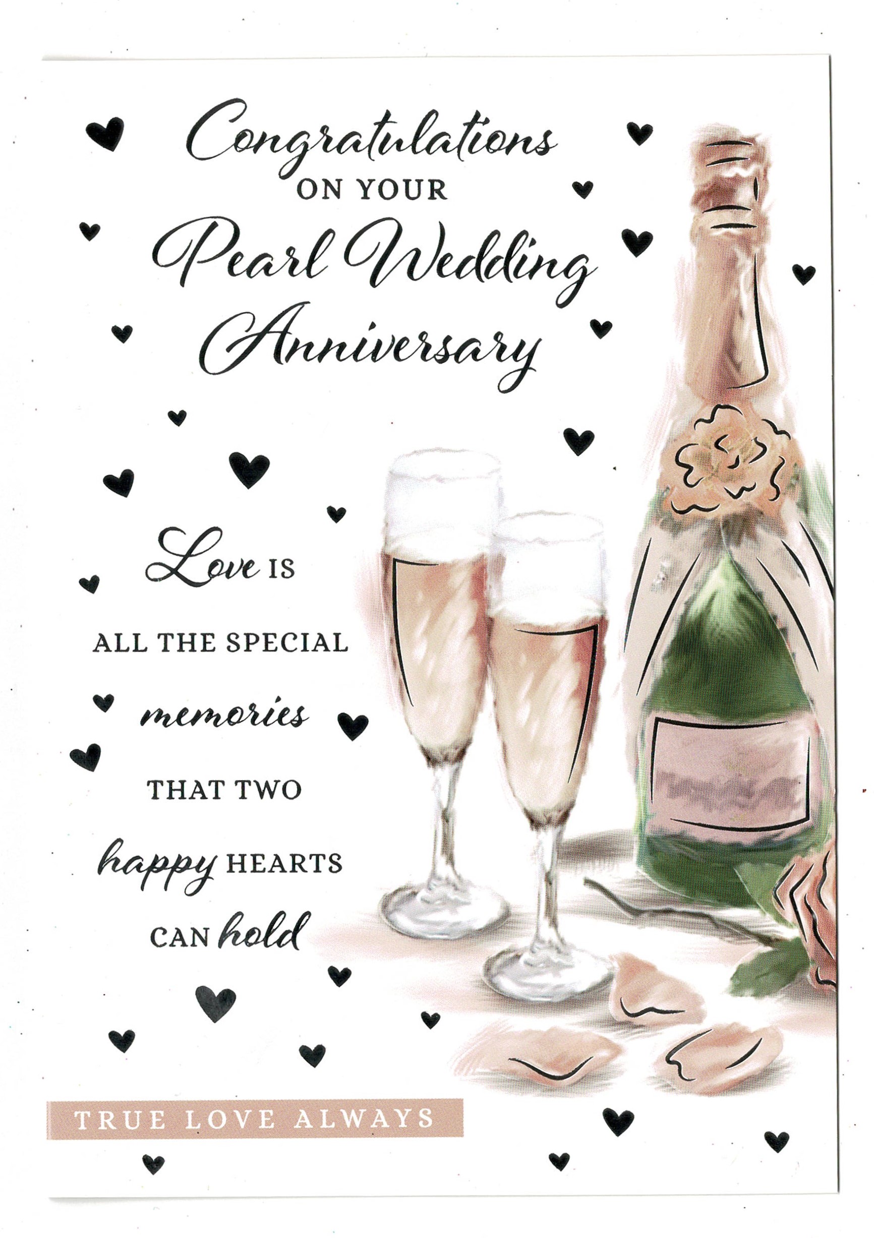 Pearl Wedding Anniversary Card 'Congratulations On Your Pearl ...