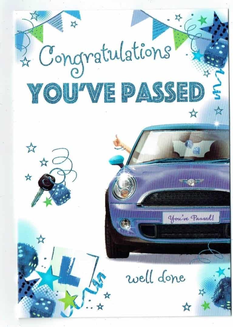 Driving Test Congratulations Card Congratulations You ve Passed Well 