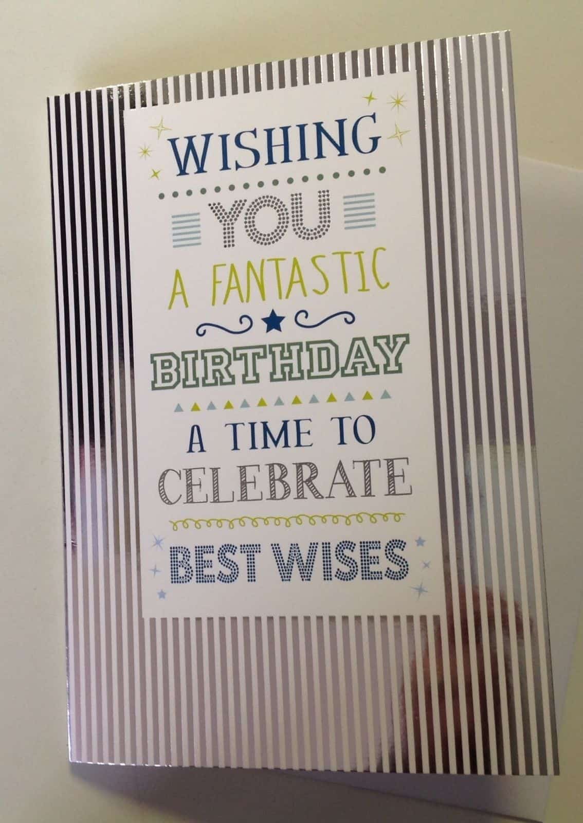 General Birthday Card With Funky Word Design 