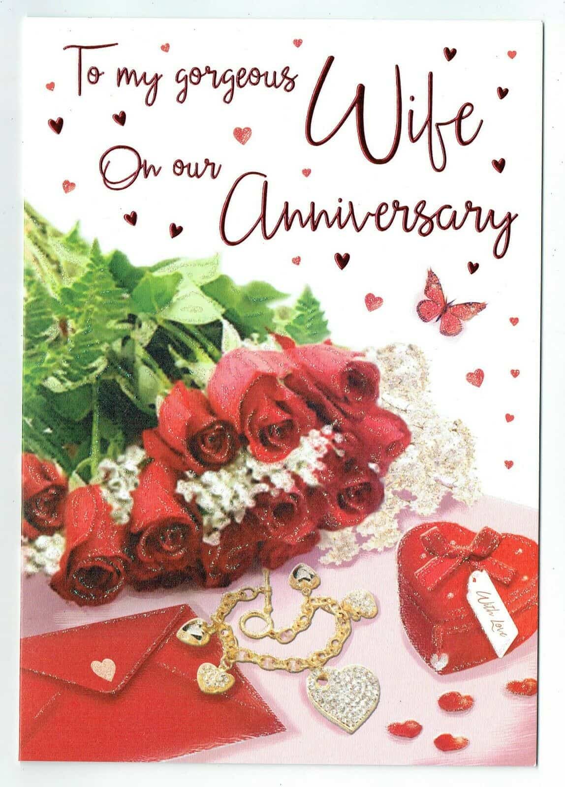 Printable Anniversary Card For Wife Digital Download/ Vintage
