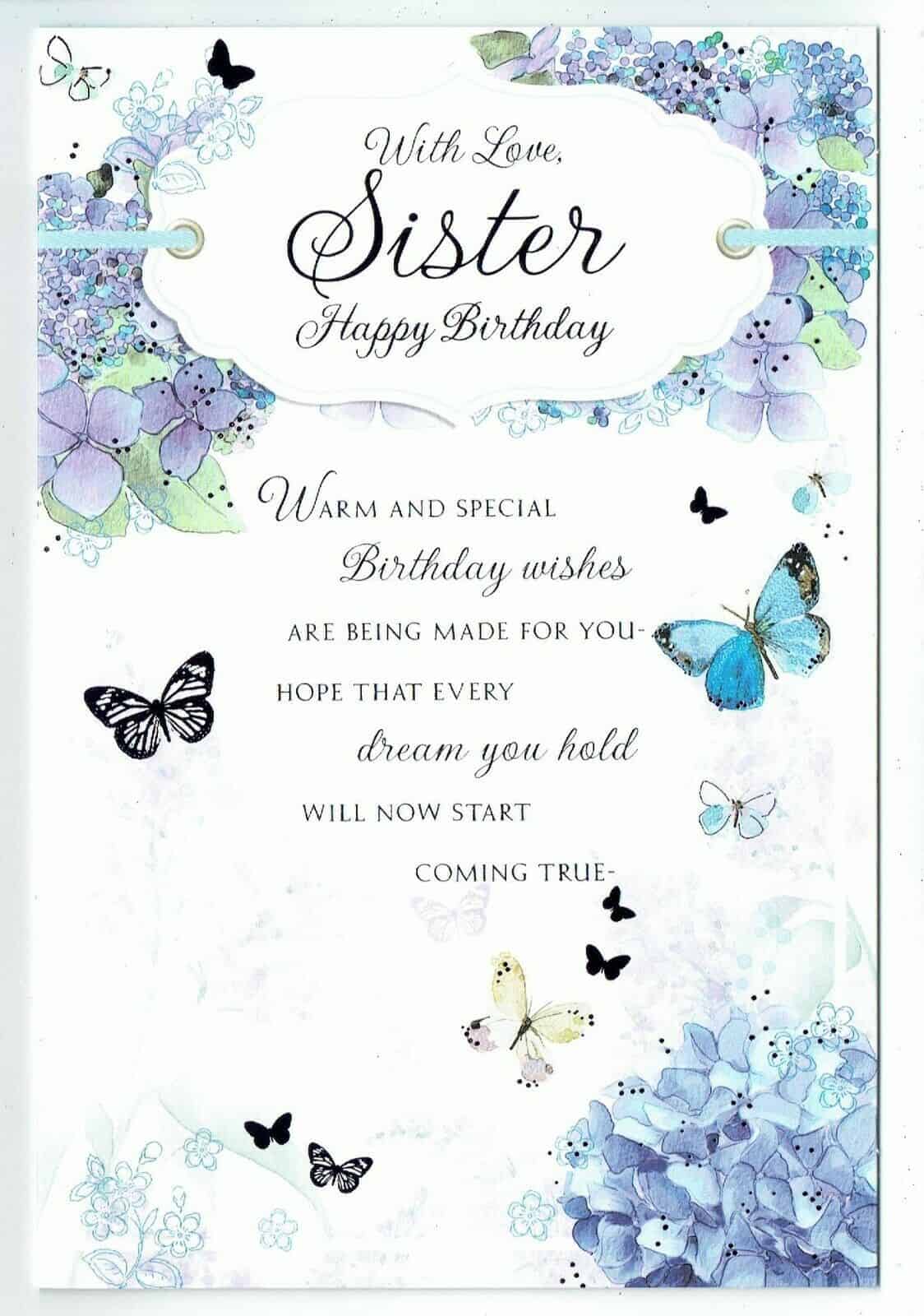 Sister Birthday Cards Printable Printable World Holiday