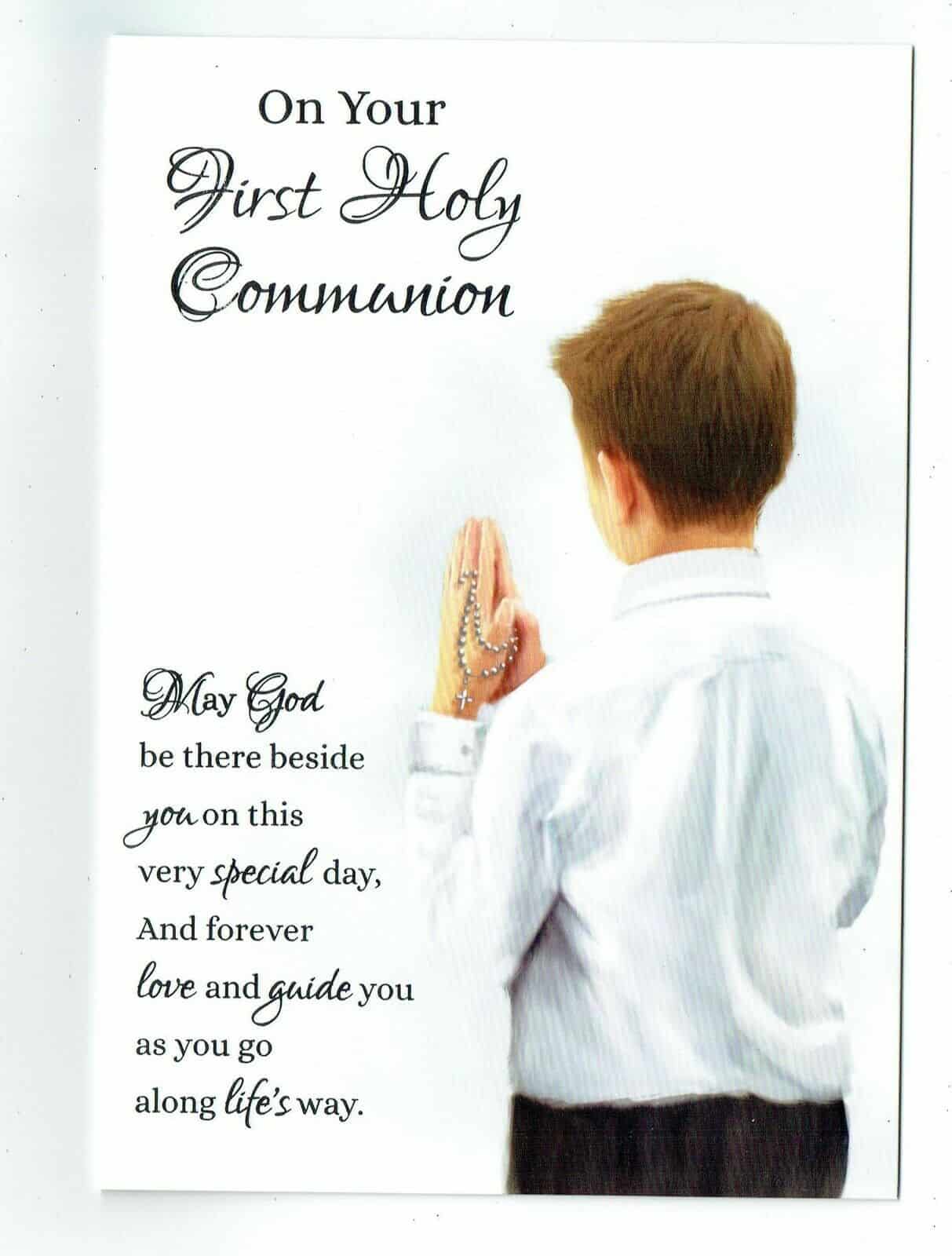 Variation of First Holy Communion Card SPECIAL WISHES ON YOUR FIRST HOLY COMMUNION 283422072719 